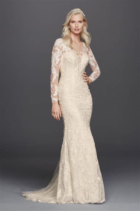 Appliques beading ball gown wedding dress with long sleeve. Lace Long Sleeve Illusion V-Neck Wedding Dress Style ...
