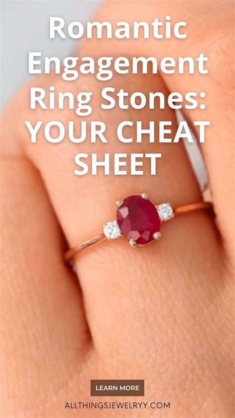 a woman s engagement ring with the words romantic engagement ring stones your cheap sheet