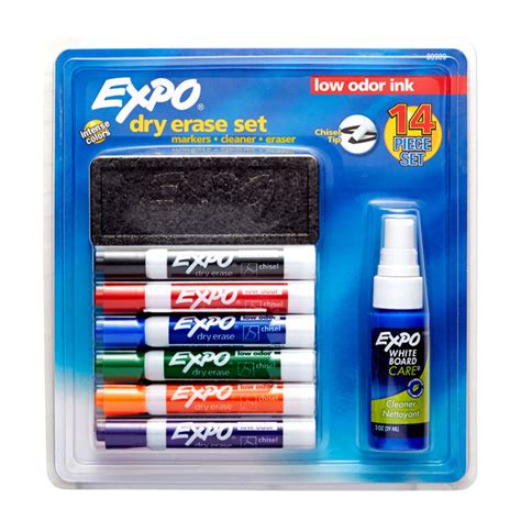 Expo Dry Erase Marker Set Of 12 Markers Eraser And Spray Cleaner