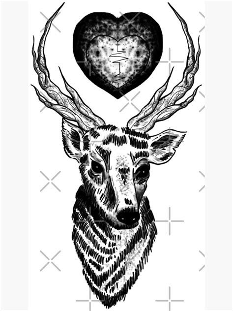 Louis Tomlinson Stag Tattoo Poster By Glorialam Redbubble