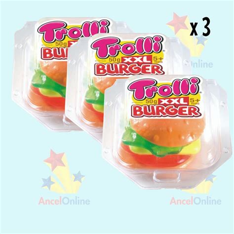 Trolli Xxl Burger 50g 3 Piece Pack In 2022 Candy Party Favors