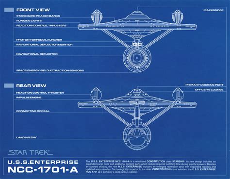 Star Trek Blueprint Collection A Portfolio Set Of 8 Authorized 11 X