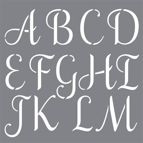 Large alphabet stencil letters / numbers 120mm high (4 3/4') separate stencils. Decoart Personally Yours Sophisticated Alphabet Stencil ...