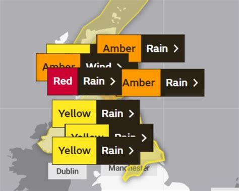 Full List Of Areas Placed Under Met Office Storm Babet Red Warnings