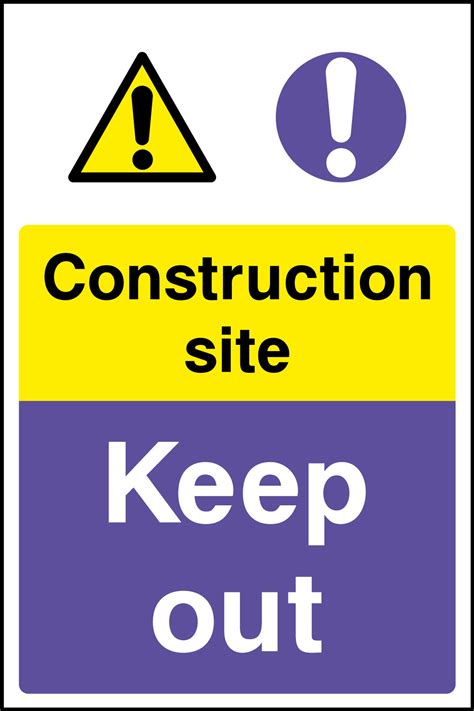 Shop for a site safety starts here sign, part of the extensive construction site signs range of health and safety signage for uk construction and building sites. Construction site keep out sign | Health and Safety Signs
