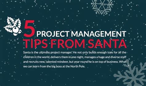 5 Project Management Tips From Santa Infographic Visualistan
