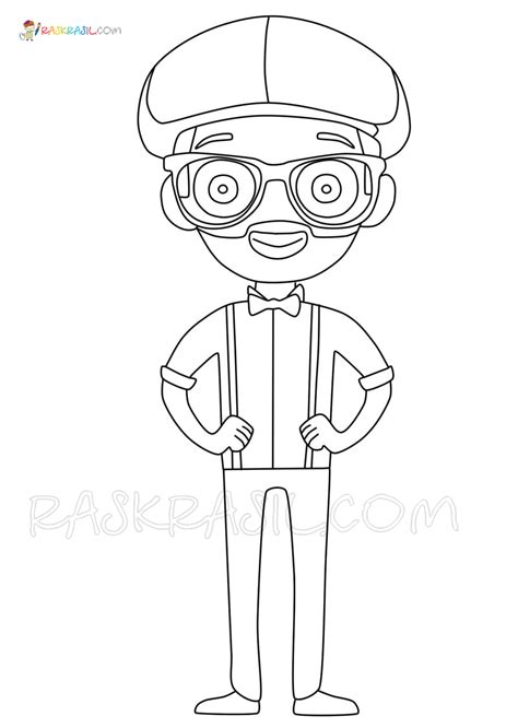Printable Coloring Blippi Colouring Pages