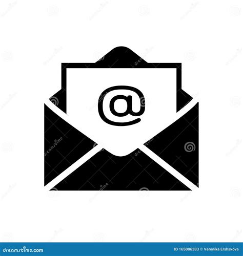 Ikona Poczty W Stylu Płaskim Symbol Poczty E Mail W Stylu Płaskim