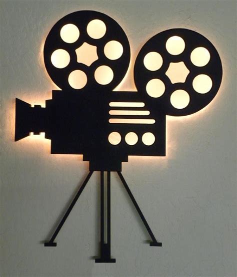 Authentic Film Reel Movie Camera Wall Decor Home Theater Mart
