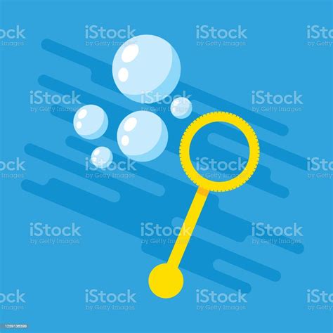 Bubble Wand Icon Flat 2 Stock Illustration Download Image Now
