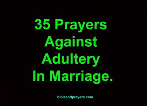 35 Prayer Against Adultery In Marriage