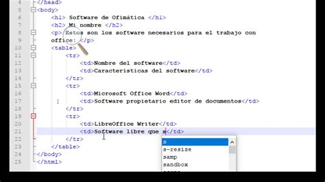 Insertar Una Tabla A Nuestra Web Con C Digo Html Youtube