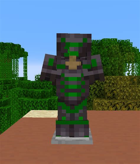Green Netherite Armor And Tools Minecraft Texture Pack