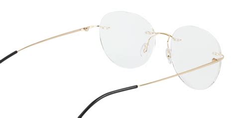 Best Rimless Eyeglasses In Gold Metal Salford 2 Specscart®