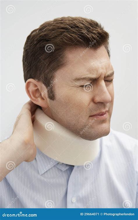 Patient With Severe Neck Pain Stock Image Image 29664071