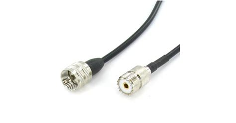 Cable Uhf Male Pl 259 To Uhf Female So 239 Rg 58 Patch Cable 1m Ant