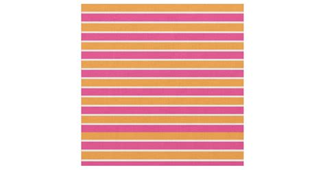 Hot Pink And Orange Stripe Fabric Zazzle