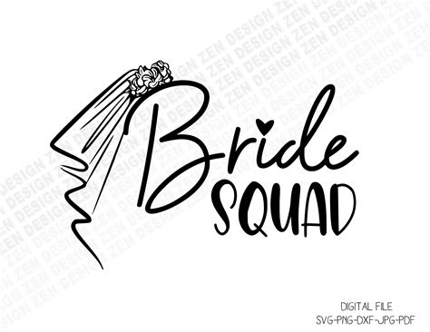 Bride Squad Svg Bride Svg Bridesmaid Svg Bridal Party Svg Etsy