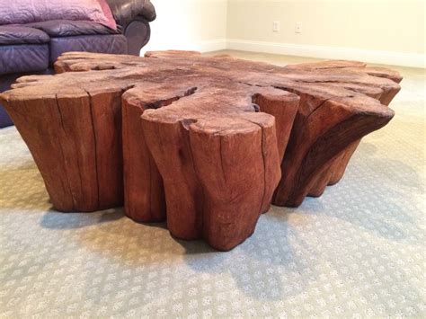 Redwood Live Edge Slab Coffee Table At 1stdibs Live Edge Redwood