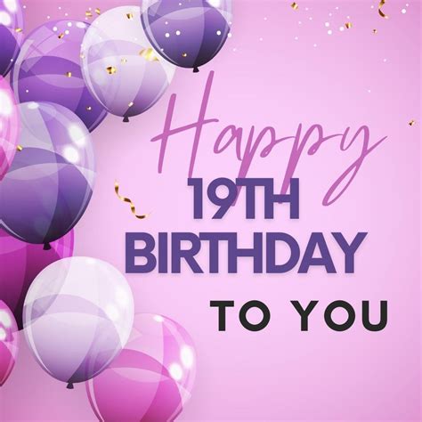 Happy 19th Birthday Images And Wish Cards