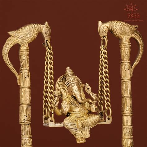 Brass Lord Ganesha On Swing Ekaa Handicrafts