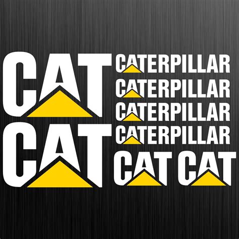 For Caterpillar Cat Aufkleber Sticker Bagger Excavator 8 Sticker Pieces