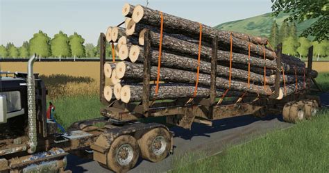 Fs19 Manac 45ft Log Trailer V10 Farming Simulator 19 Modsclub