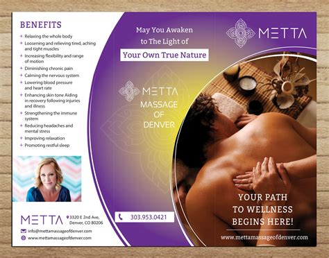 Bold Modern Marketing Brochure Design For Metta Massage Of Denver By Sbss Design 3527829
