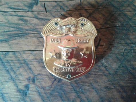 dick tracy 1930s radio premium detective club badge vintage toy etsy
