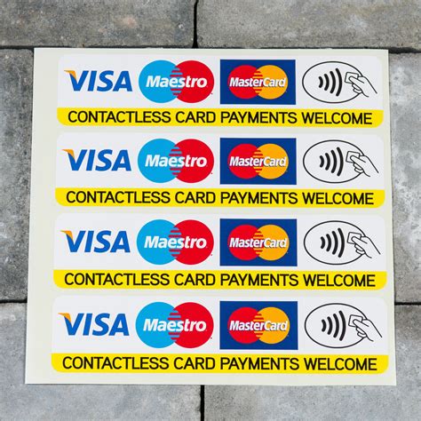 4 X Contactless Credit Debit Card Visa Mastercard Maestro Payments