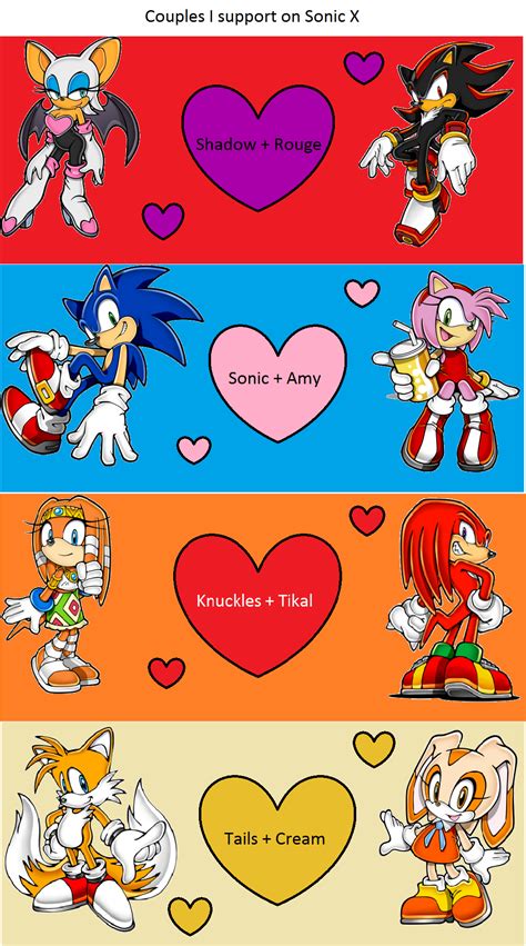 Couples I Support On Sonic X Sonic Couples Photo 23594433 Fanpop