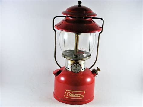 Vintage Original Red Coleman Gas Lantern Model 200a 1073 Etsy Gas