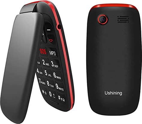 Ushining Unlocked Flip Phone 3g Big Button Large Volume Flip Phones