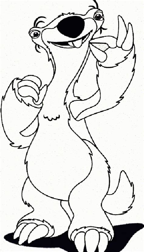 Ice Age Sid Coloring Pages Clip Art Library