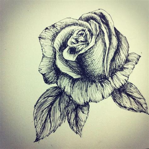 Add mood to your drawing using techniques described here. Rose pen sketch by bubblesatemojo on DeviantArt