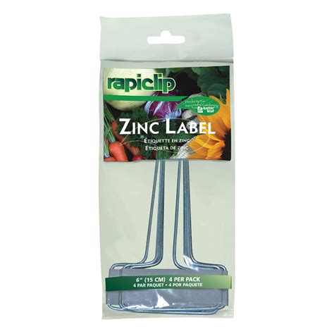 Rapiclip 6 Zinc Label