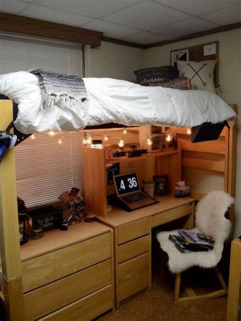Love The Shelves Above The Desk Gives Much More Space Dorm Room Diy