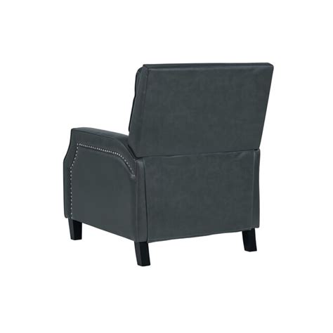 Lane Furniture Portico Gray Faux Leather Upholstered Recliner At