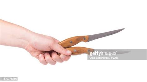 Hand Holding Butcher Knife Isolated Photos And Premium High Res