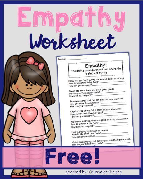 A Worksheet To Help Students Learn What Empathy Is And How They Can