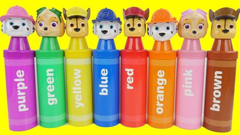 Playing With Paw Patrol And Giant Crayons Youtube
