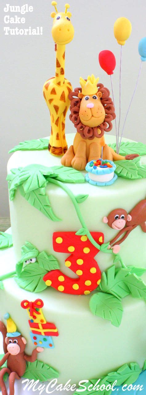 Here is a snapshot of our diy jungle theme birthday party decor which will give you few ideas for sure. Jungle Cake! A Cake Decorating Video Tutorial | Jungle ...