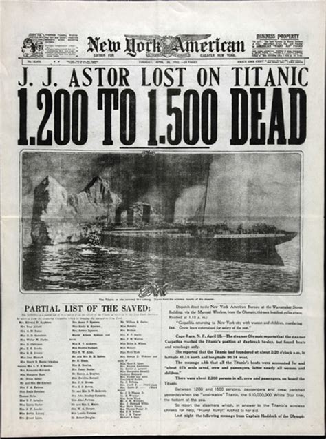 Titanic Sinks Newspaper Article Diffusion And Osmosis