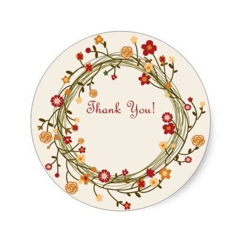 Floral Thank You Stickers Thank You Stickers Event Stickers Stickers
