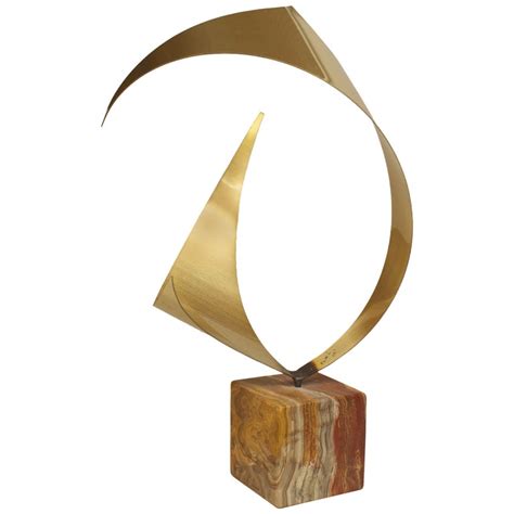 Mid Century Modern Abstract Brass Sculpture For Sale At 1stdibs