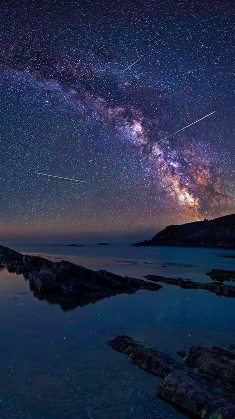 Milky Way During The Perseids Flow Above The Black Sea Bulgaria