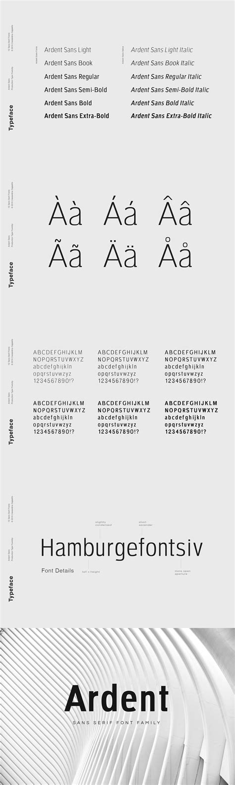 Sans serif fonts also work well where there's very little room for copy. Ardent Sans - Modern Font Family in 2020 | Modern sans ...