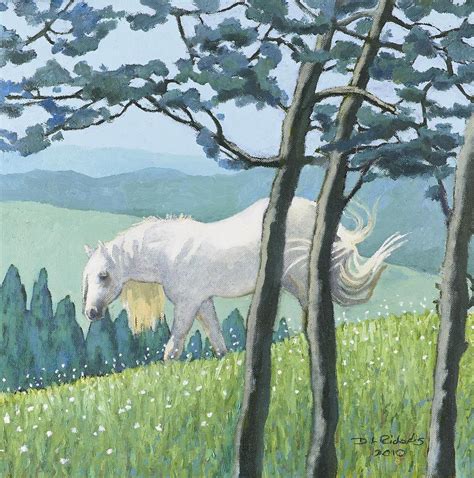 White Horse Painting By Deborah Richards Fine Art America