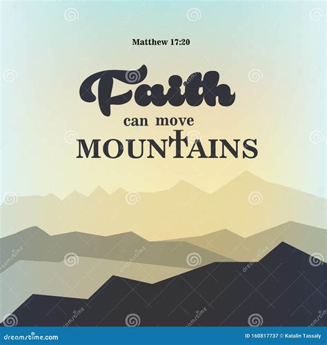 Our Faith Can Move Mountains Bible Verse Modern Calligraphy