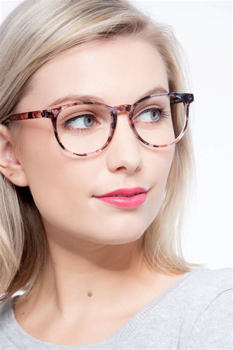 Chilling Round Pink And Floral Glasses For Women Eyebuydirect